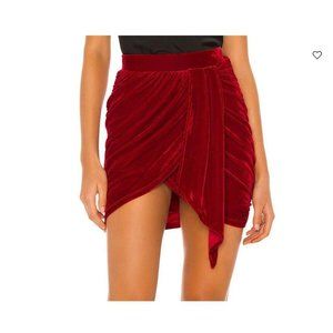 NWT Lovers + Friends Red Velvet Tinley Skirt Size small